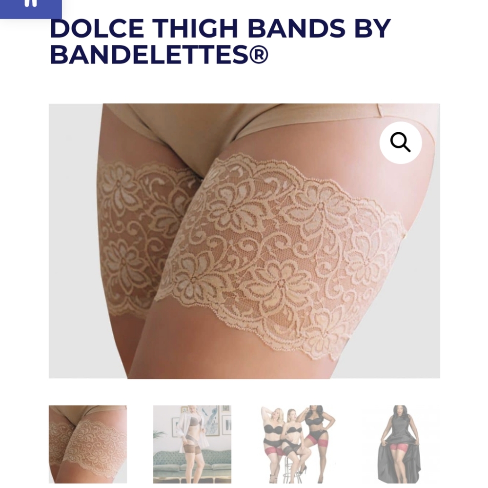 Two pairs Bandolettes lace sexy Thigh Rub Bands anti chaffing